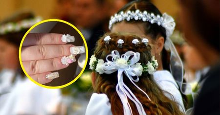 Komunijne paznokcie robią furorę w sieci. Symbol hostii i dolara