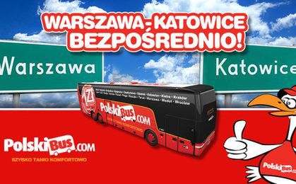 PolskiBus uruchamia nowe połączenia Warszawa-Katowice