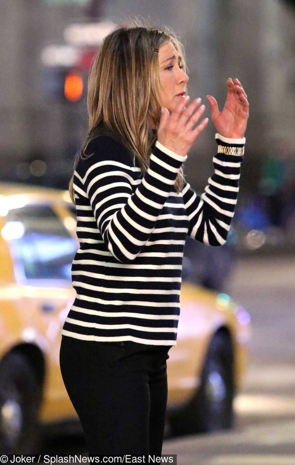 Jennifer Aniston na planie serialu The Morning Show