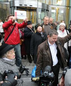 Protest w obronie Cezarego Gmyza