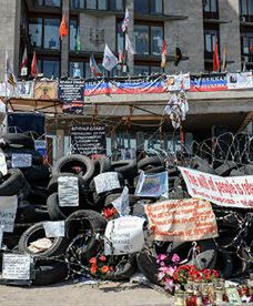 Siedziba prorosyjskich separatysów w Doniecku