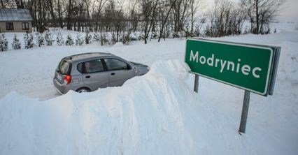 Polskie wioski zasypane śniegiem