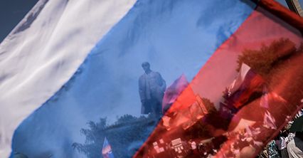 Pikieta zwolenników Donieckiej Republiki Ludowej
