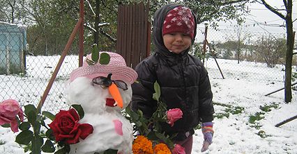 Śniegowe bałwany