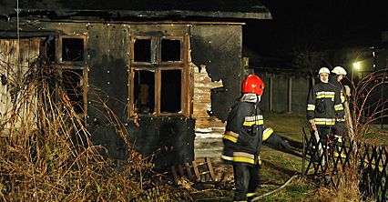 Pożar domu w Łódzkiem
