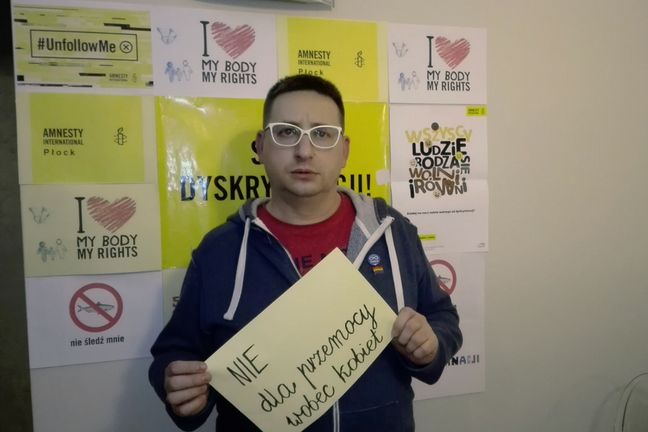 Paweł Biegalewski brał czynny udział w kampanii &quot;My body, my right&quot;