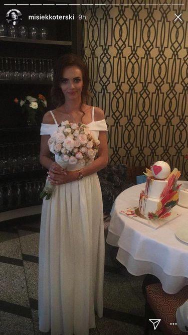 Marcela Leszczak w sukni ślubnej