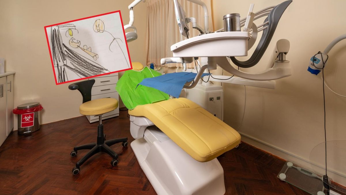 Upiorny rysunek dziewczynki. Tak zapamiętała wizytę u dentysty