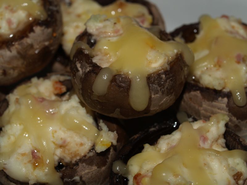 Zapiekane pieczarki z serem