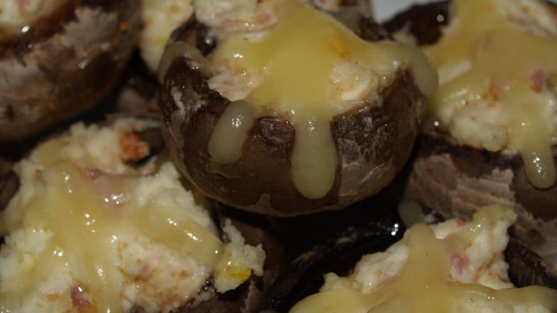 Zapiekane pieczarki z serem