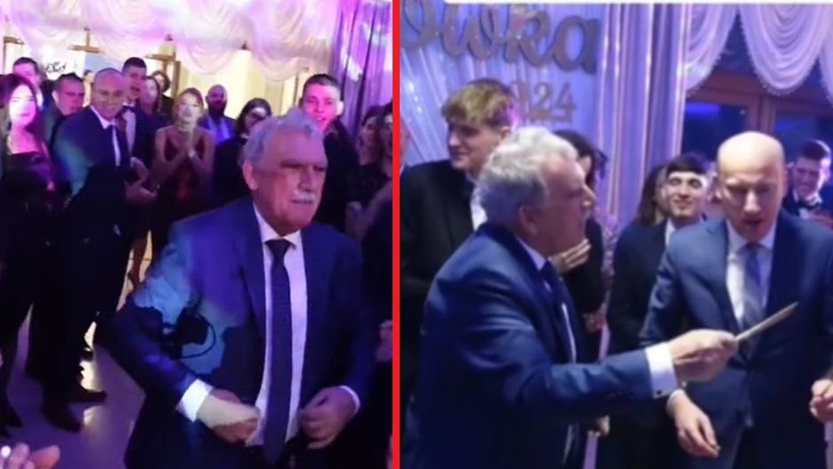 Na studniówce maturzyści skandowali imię konserwatora. "Szef i żywa legenda tej szkoły"