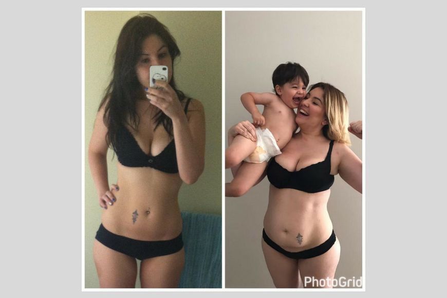 Laura przed i po ciąży
