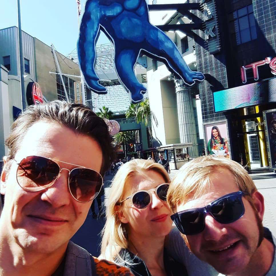 Rafał Zawierucha Marcin Kwaśny na festiwalu w Los Angeles