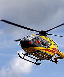 Poważny wypadek na autostradzie A2; śmigłowiec w akcji