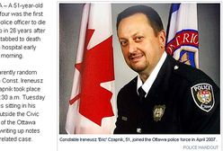 B. policjant zasztyletował polskiego emigranta