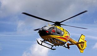 Poważny wypadek na autostradzie A2; śmigłowiec w akcji