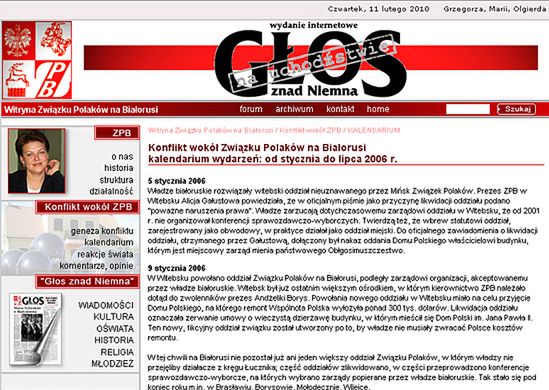 Nielegalny wiec Polaków w Grodnie - milicja oskarża