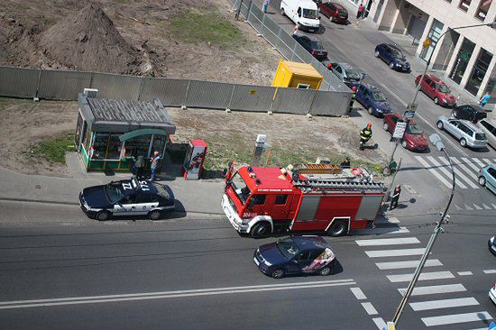 Akcja policji i straży pod siedzibą Wirtualnej Polski