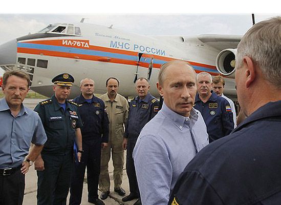 Putin gasił pożary lasów z pokładu samolotu