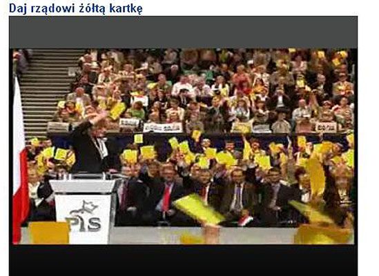 Nowy spot wyborczy PiS - "Daj rządowi żółtą kartkę"