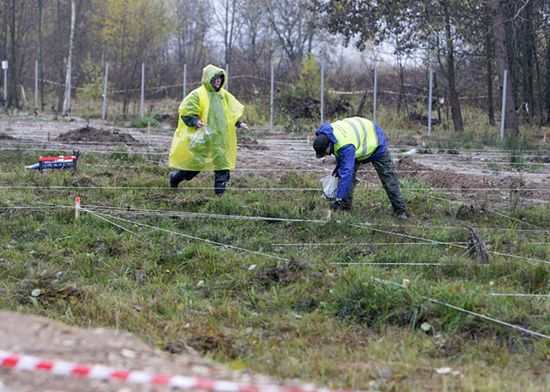 Deszcz utrudnia prace archeologów w Smoleńsku