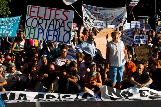 Protesty w Madrycie po usunięciu obozu "oburzonych"