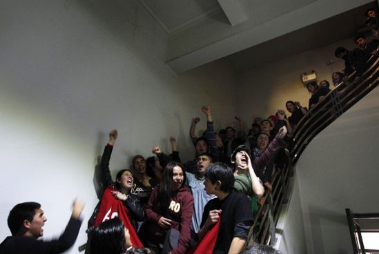 Nasila się protest chilijskich studentów