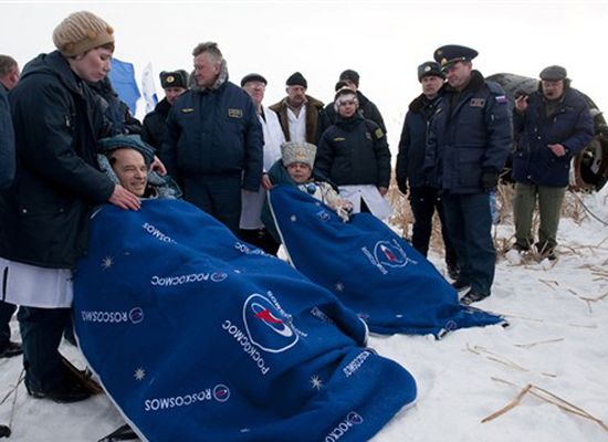 Założyciel "Cyrku Słońca" wrócił z Kosmosu