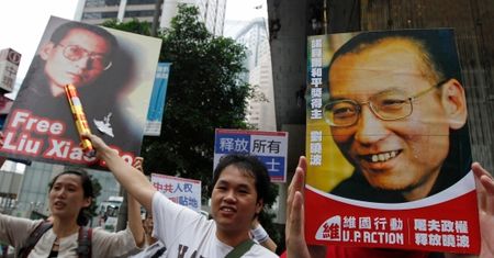 Puste krzesło dla Xiaobo podczas wręczenia nagród Nobla