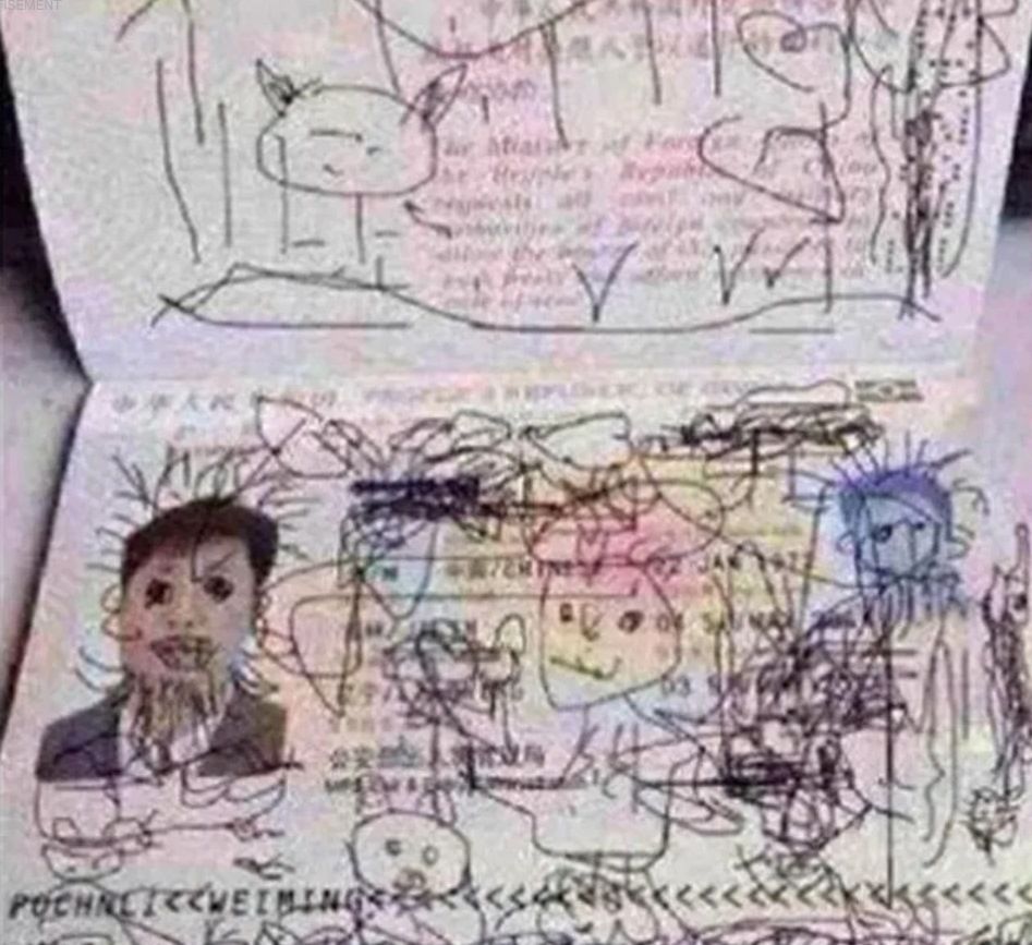 Dziecko porysowało ważny dokument