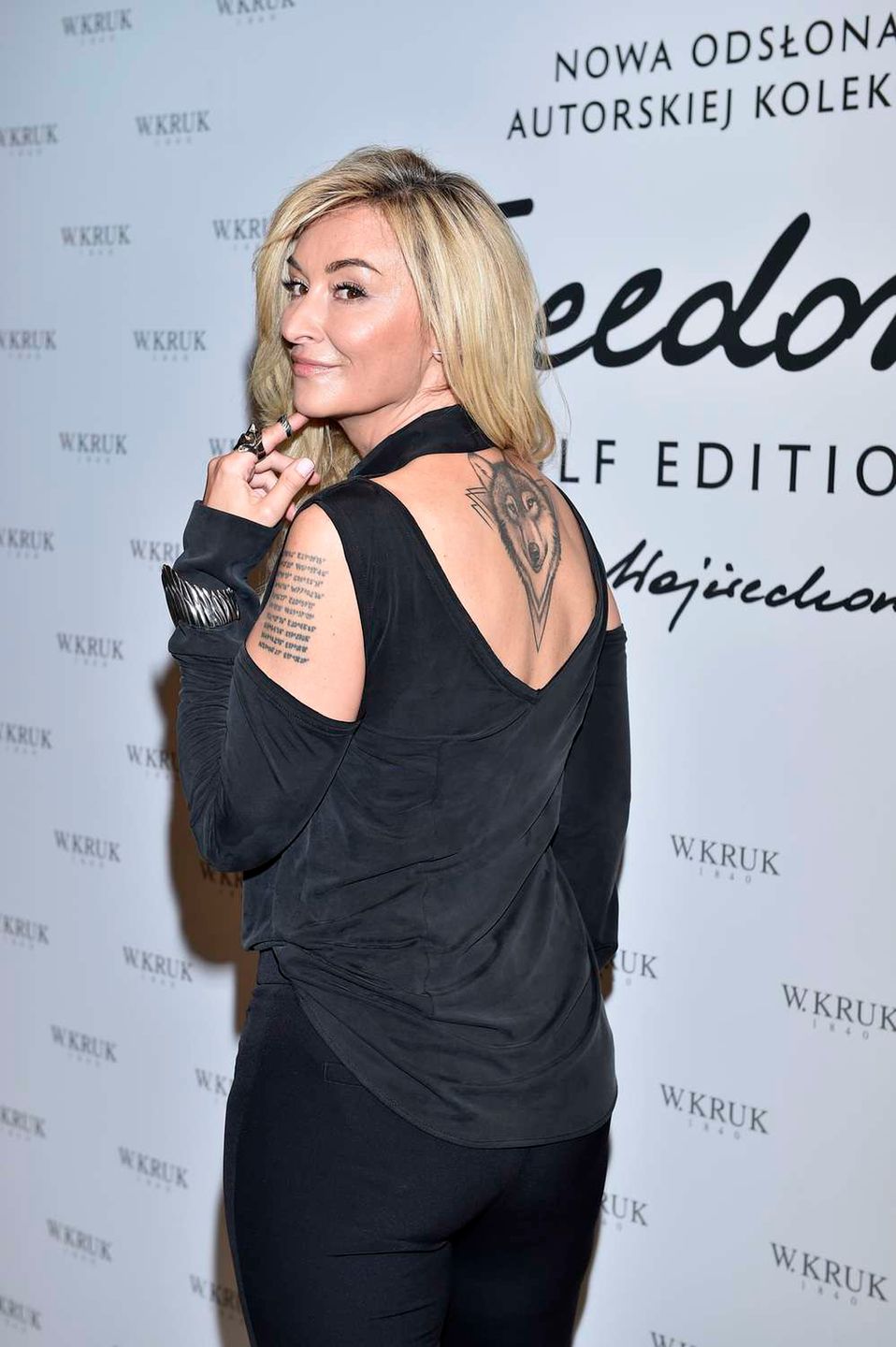 Martyna Wojciechowska na prezentacji autorskiej kolekcji -Freedom Wolf Edition.