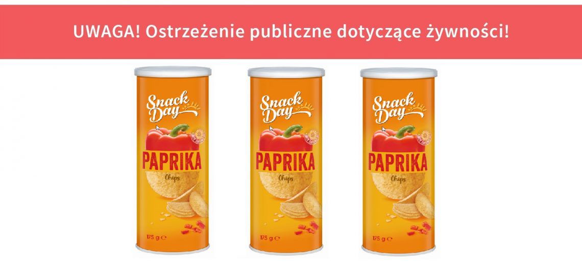 GIS: chipsy Snack Day dostępne w Lidlu wycofane ze sprzedaży. Produkt zawiera dwutlenek siarki