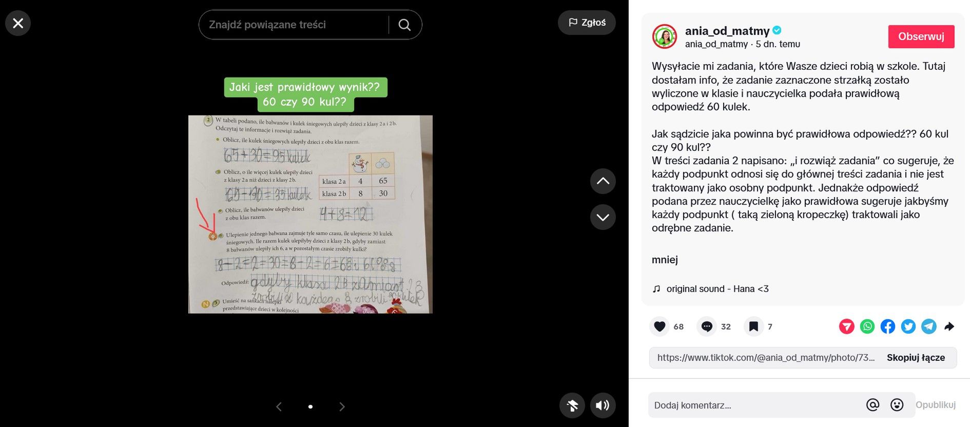 Zadanie matematyczne