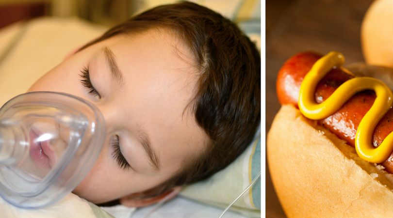 Kęs hot-doga spowodował zatrzymanie akcji serca u dziecka