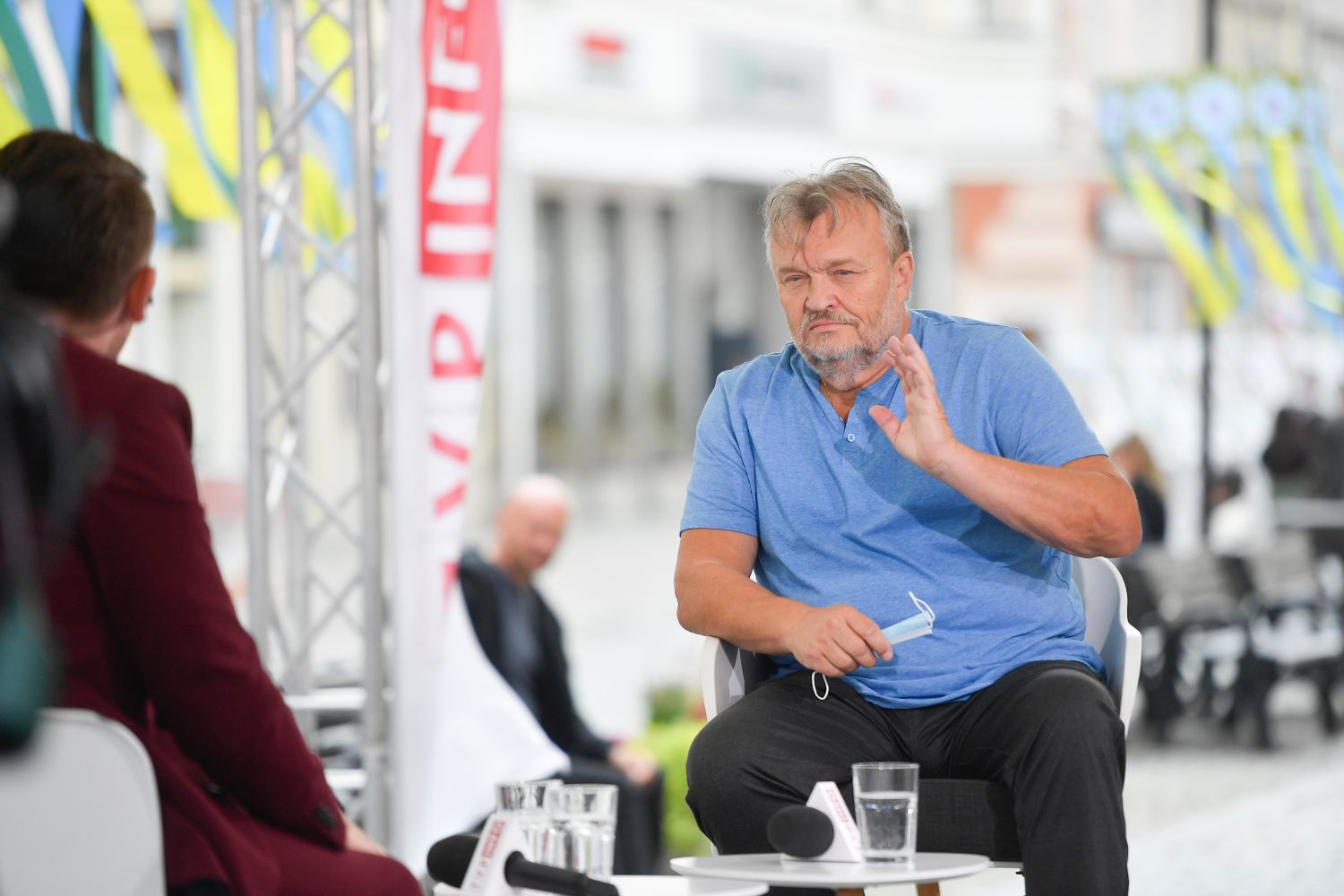 Krzysztof Cugowski - gwiazdy na próbie trzeciego dnia festiwalu w Opolu