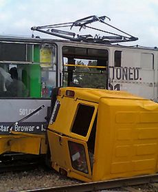 Tramwaj zderzył się z lublinem