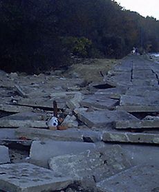 Osada rybacka po sztormie