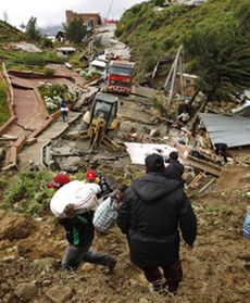 Osiedle osunęło się w przepaść