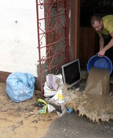 Zniszczenia po ulewie w Sandomierzu