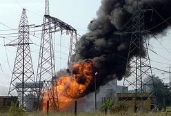 Pożar stacji trafo