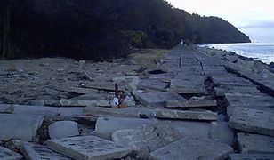 Osada rybacka po sztormie