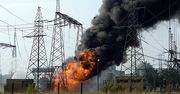 Pożar stacji trafo