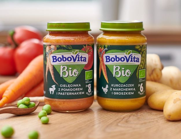 Czas na nowość w diecie malucha: BoboVita Bio, czyli 100% warzyw, owoców oraz mięsa z upraw i hodowli ekologicznych!