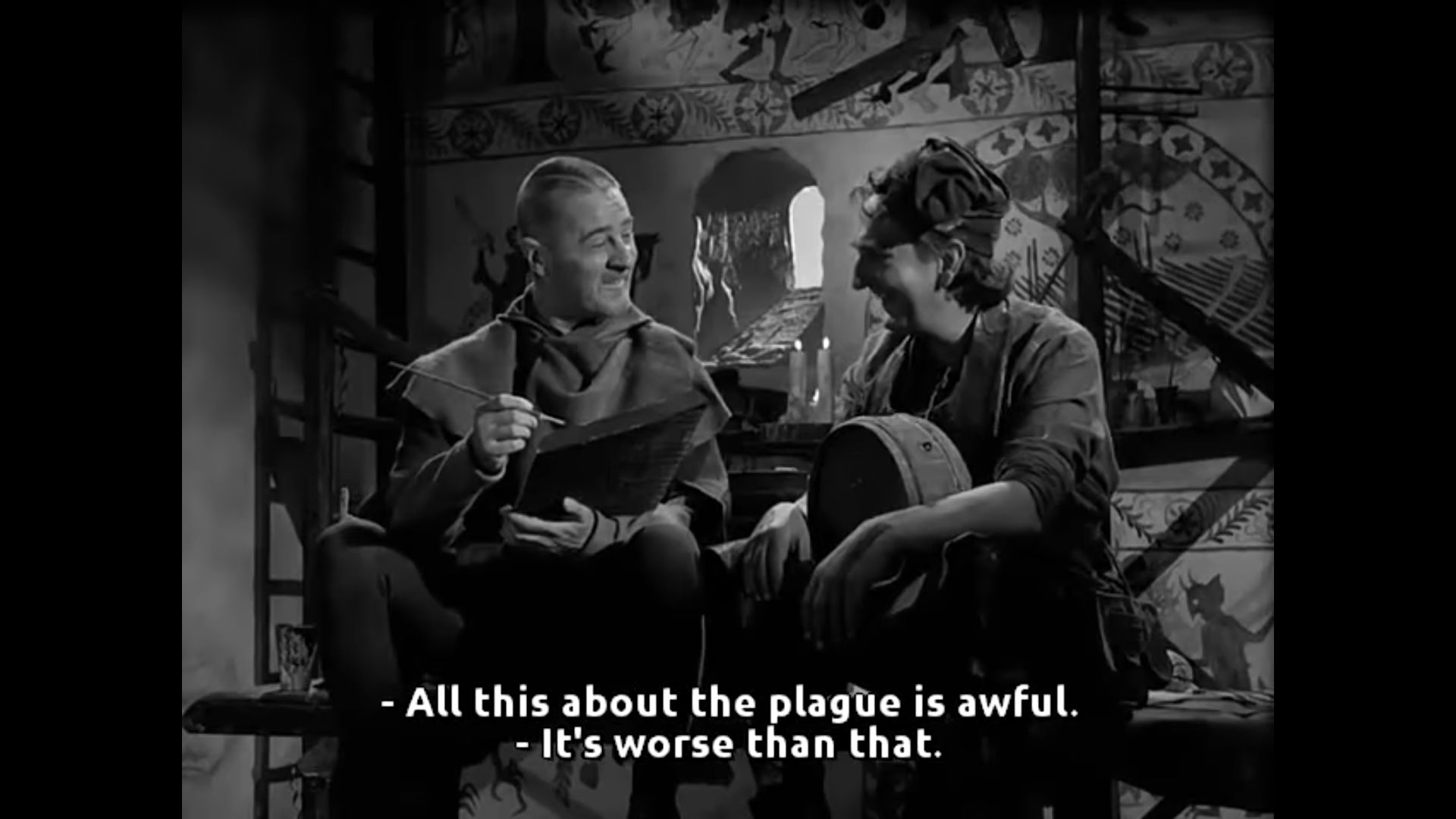 &quot;Siódma pieczęć&quot; zdj. Sven Nykvist (Youtube)