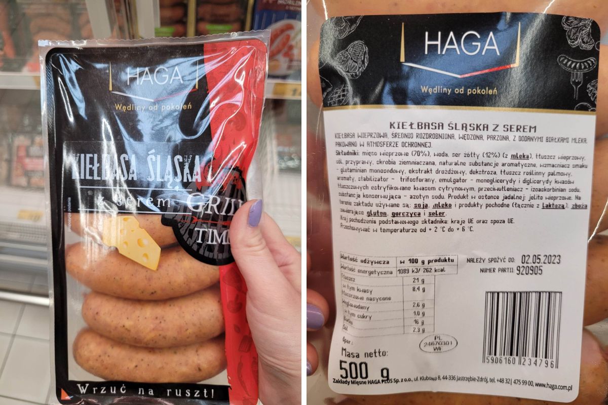 Haga. Kiełbasa śląska z serem