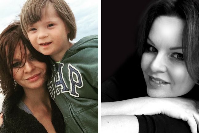 Agata Komorowska z synem