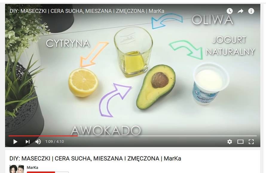 Maseczka z awokado i jogurtu naturalnego jest polecana przez ekspertkę