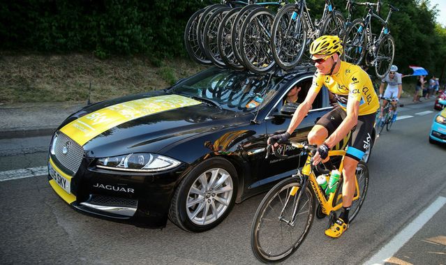 Jaguar i Team Sky świętują zwycięstwo w Tour de France