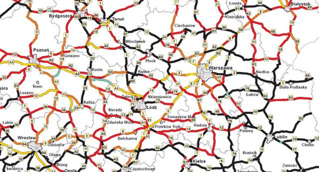 Mapa zagrożenia na polskich drogach