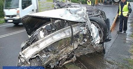 Saab stanął w płomieniach
